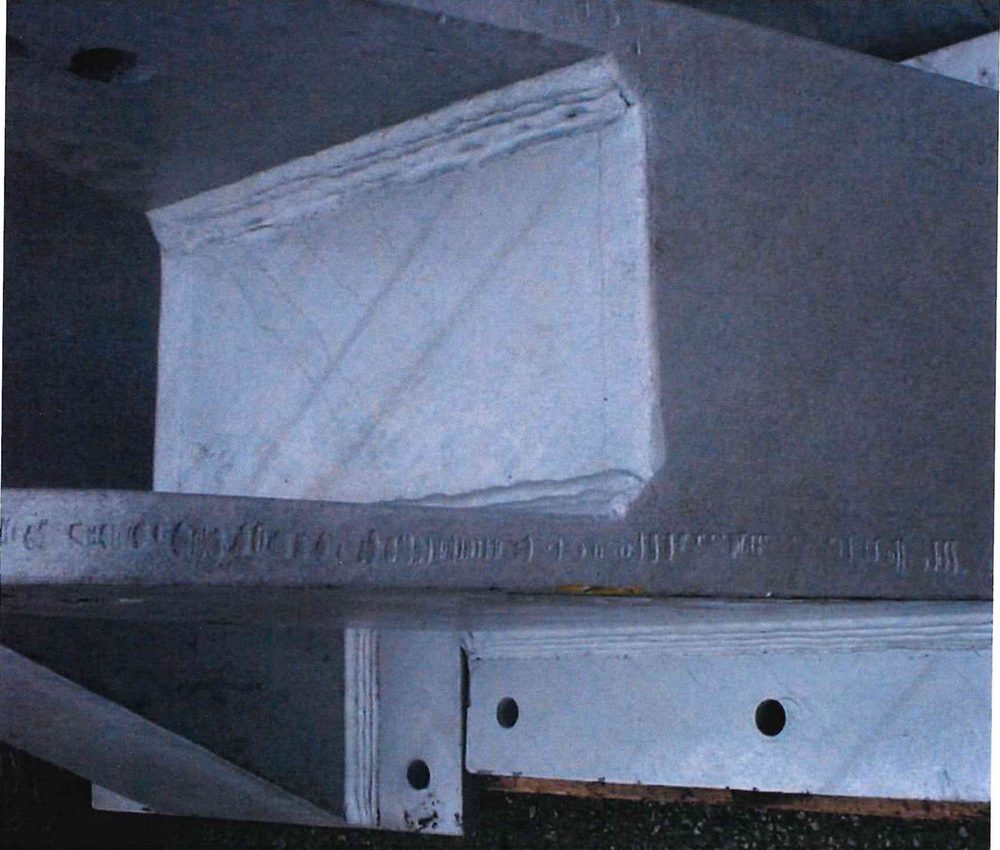 Flame Cut Edge - example of acceptable galvanized finish