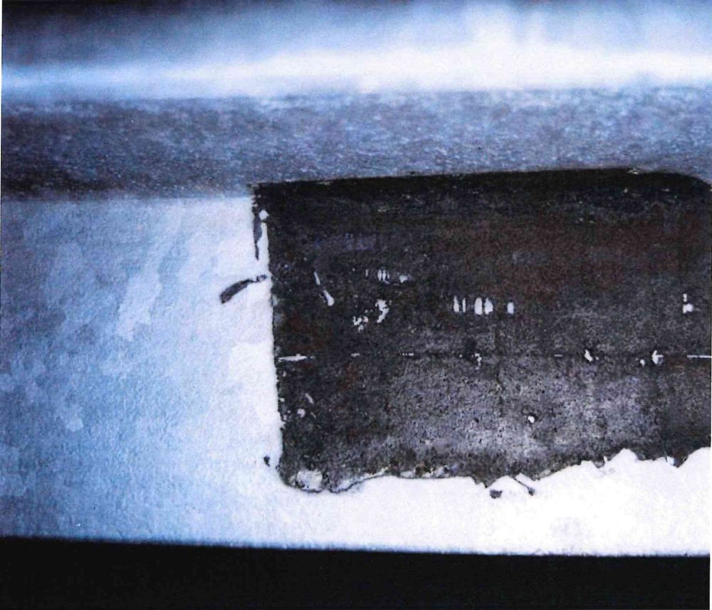 Label Mark - example of unacceptable galvanized finish