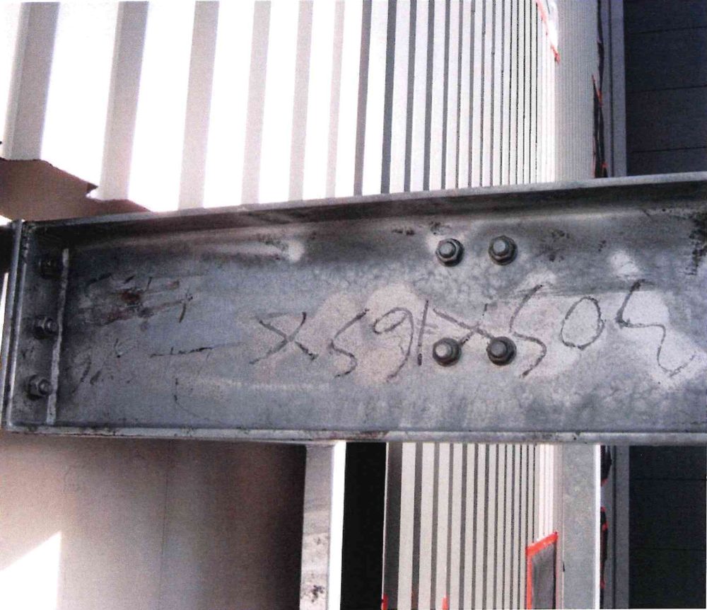 Paint Marking - example of unacceptable galvanized finish