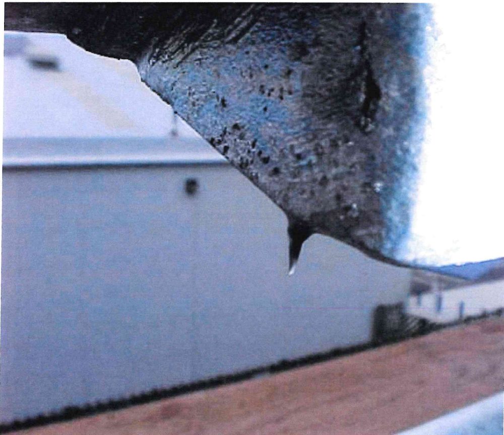 Zinc Spike - example of unacceptable galvanized finish